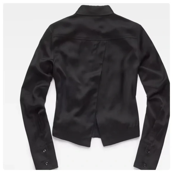 G Raw Black Cropped Open Back shirt M
